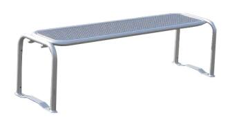 Modellbeispiel: Sitzbank -Ercole- ohne Rückenlehne, mobil, in weissaluminium (Art. 20882-10)