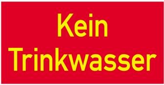 Modellbeispiel: Sonderschild Kein Trinkwasser (Art. 14907)