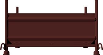 Modellbeispiel: Stapelvollwandbehälter mit Kranhaken, lackiert (Art. 50321)