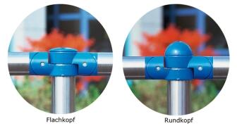 Detailansicht: Flachkopf und Rundkopf