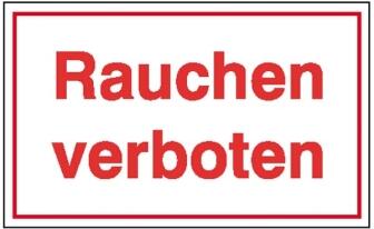 Modellbeispiel: Hinweisschild zur Betriebskennzeichnung Rauchen verboten (Art. 21.5071)