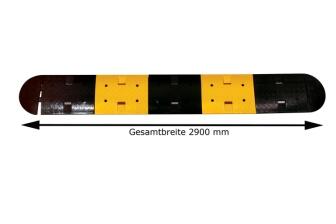 Anwendungsbeispiel: Temposchwelle <30 km/h aus PP, 5 x Mittelstück + 2 x Endstück, (Art. 10018)