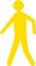 Modellbeispiel: Antirutsch-Piktogramm Fußgänger -WT-6128-, ablösbar, gelb, (Art. 39453)
