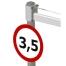Technische Ansicht: Schildbefestigung für Höhenbegrenzungssperren HBS 50 (Art. 13804)