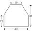 Technische Zeichnung: Trapez 40/36 mm