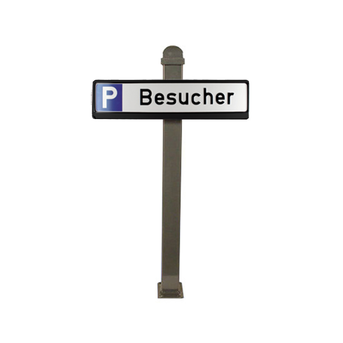 Parkplatzbeschilderung PSIGN -Lübeck-, Stahl-Stilpoller 70x70