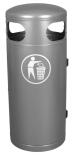 Stand-Abfallbehälter 'State Utah' 60 Liter aus Stahl, zum Aufschrauben, mit 4 Einwurföffnungen