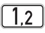 Modellbeispiel: Kilometertafel, einseitig 150 x 300 mm, Art. 00km010121