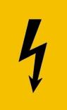 Elektrokennzeichnung/Warnschild, Spannungszeichen (schwarzer Blitz)