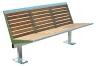 Modellbeispiel: Sitzbank -Level- aus Edelstahl, Sitz- und Rückenfläche in Robinien-Holz (Art. 20862)